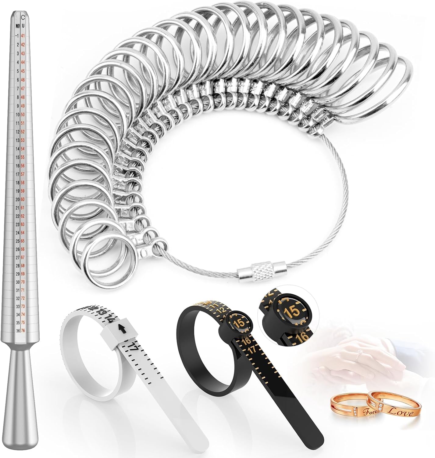  GAXPAK Ringgrößen-Messwerkzeug-Set für Handymontage im Haus
| GAXPAK Ringgrößen-Messwerkzeug-Set für Professionelle und